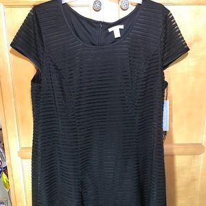 London Times 22W Black Dress NWT